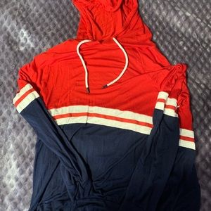 Red white and blue hoodie